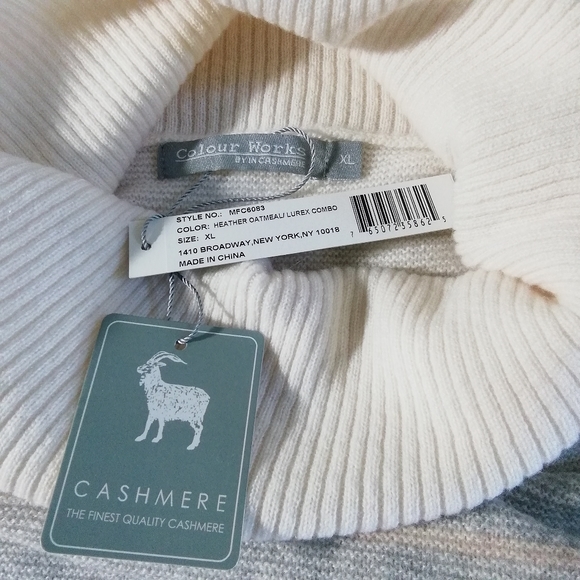 NWT Colour Works - In Cashmere Cowl Neck Sweater - Picture 2 of 7